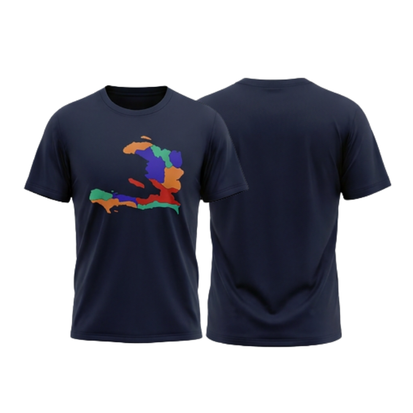 Haiti Artistic Map T-Shirt