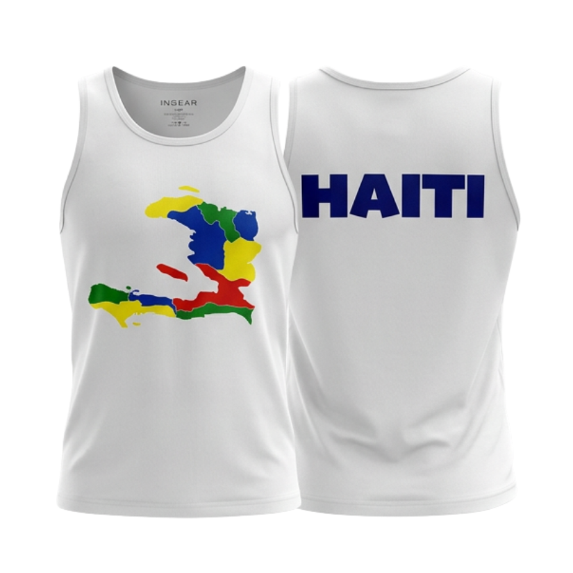 Haiti Artistic Map Tank Top