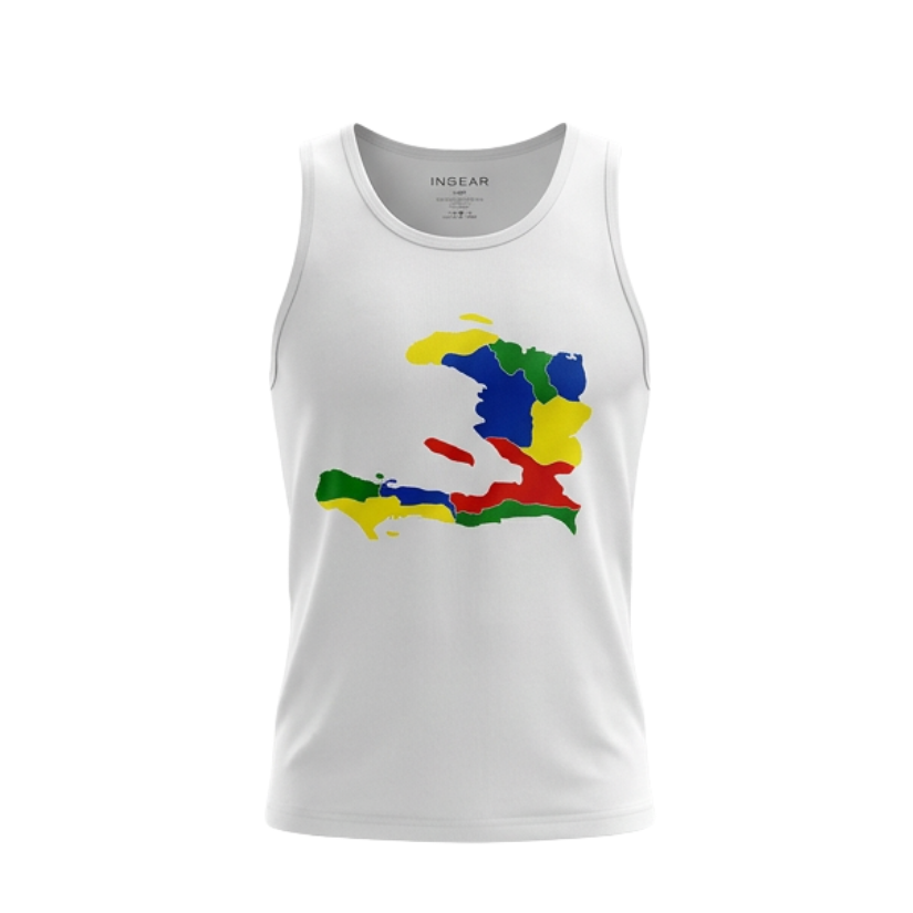 Haiti Artistic Map Tank Top