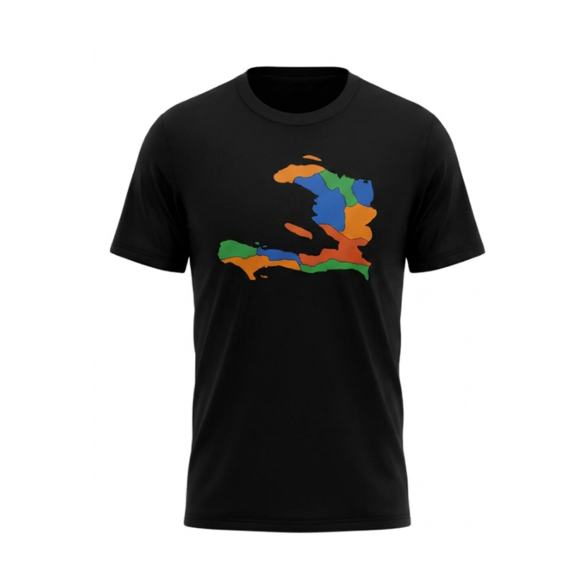 Haiti Artistic Map  T-Shirt