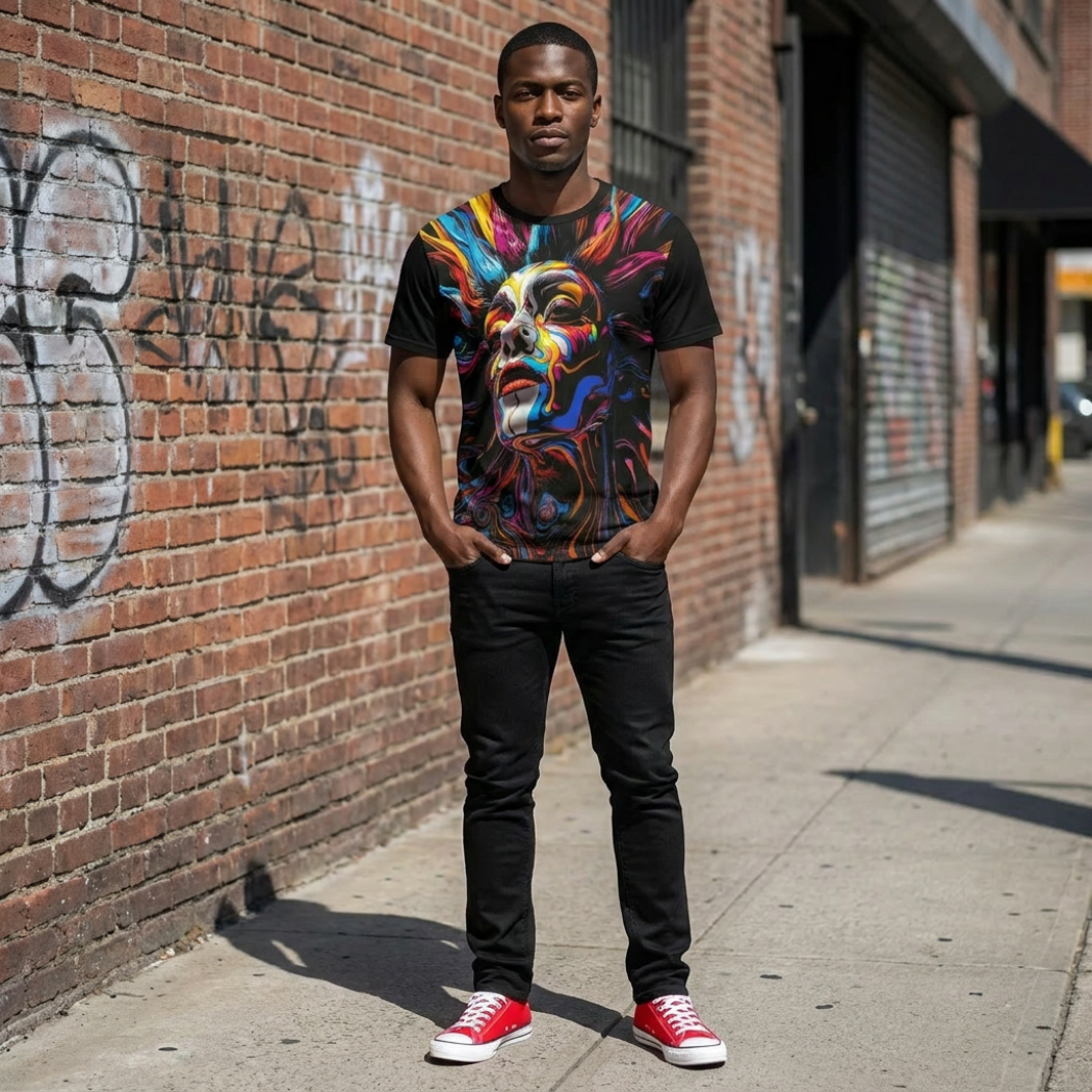 Abstract Vision Heavy Cotton T-Shirt